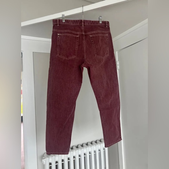 Isabel Marant Étoile Burgundy Straight-Leg Jeans – Size 40 - Picture 2 of 4